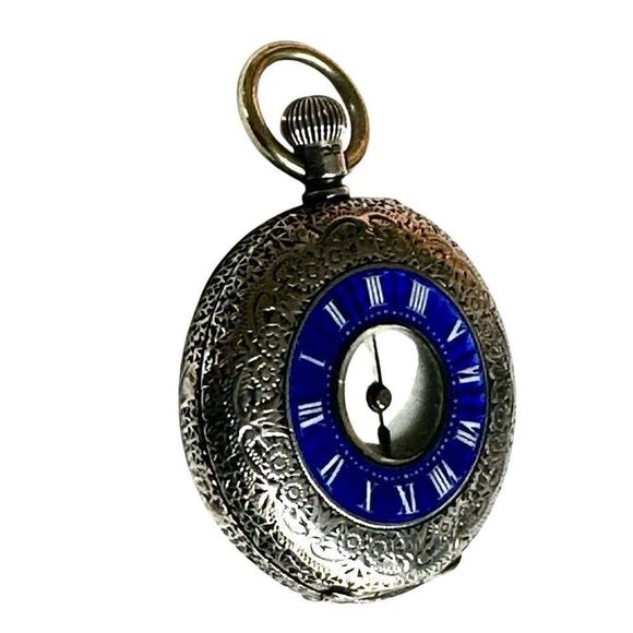 Joseph Walton 1884 Sterling Silver Half-Hunter Pocket Watch